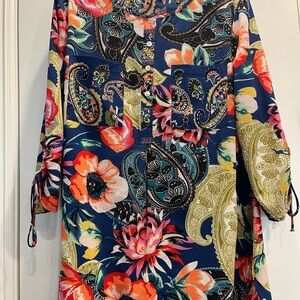 Fig and Flower Multicolor Paisley Tunic